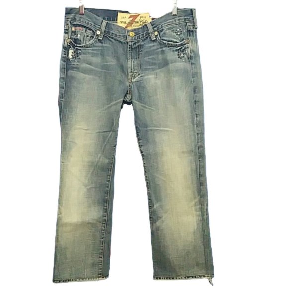 7 For All Mankind Great China Wall Flare Jeans Size 31 - Picture 8 of 8